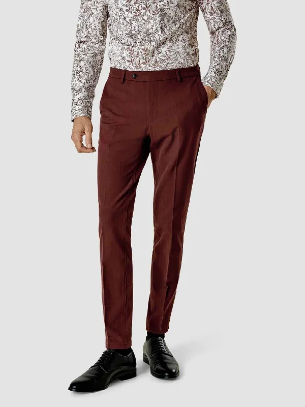 Modern Sophistication Essential Suit Pants Slim Mahogany