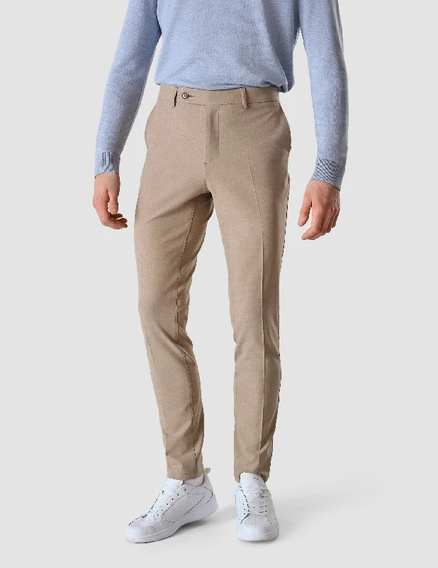 Monochrome Streetwear Essential Suit Pants Slim Sand Grain