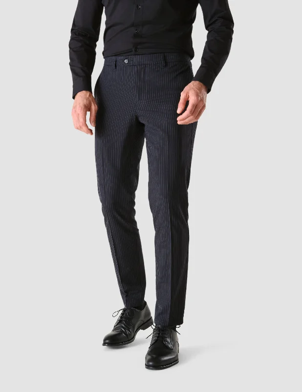 Modern Relaxed Essential Suit Pants Slim Stanford Stripes