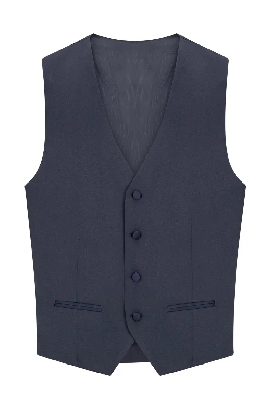 Tailored Chic V Shaped Vest - Navy
