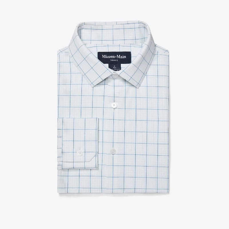 Sporty Chic White Modern Tattersall