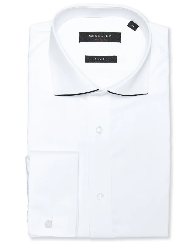 Bohemian Outfit White Shirt with Collar Trim