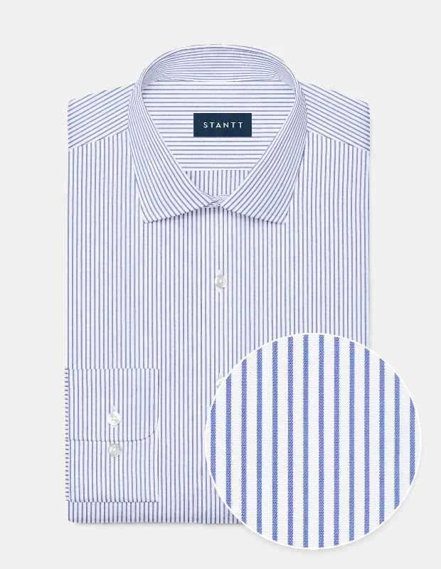 Punk Fashion Wrinkle-Resistant Twill - Blue Bengal Stripe